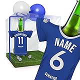my fan shirt PERSONALISIERT Schalke Trikotkühler Fanartikel Männer | Passend für Schalke-Fans | Mann Freund Opa Bruder Geburtstag Weihnachts-Geschenk Wichtel Flaschenkühler by MYFANSHIRT