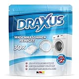 DRAXUS 30x Waschmaschinenreiniger Tabs im Vorratspack I Kraftvoller Reiniger entfernt Ablagerungen, Gerüche & Kalk | Sorgt für Glanz und Sauberk