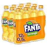 Fanta Orange - fruchtig-spritzige Limonade mit klassischem Orangen-Geschmack - erfrischender Softdrink in Einweg Flaschen (12 x 500 ml)
