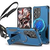 CCSmall Schutzhülle für Samsung Galaxy S25 Ultra mit Ständer, Militärqualität, mit verstellbarem Schultergurt, Handyhülle für Samsung S25 Ultra DJ, B