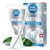 PERLWEISS Expert Weiss Zahncreme – Bis zu 4 Stufen weißere Zähne in 3 Wochen – Zahnpasta für weiße Zähne wie beim Zahnarzt – zahnschmelzschonende Zahnaufhellung & Glanzpfleg