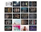 TypeStoff 20er Postkarten-Spar-Set – BLEIB WIE DU BIST – DIN A6, 20 verschiedene Motive mit Sprüchen, Zitaten und Aphorismen - PK-00601