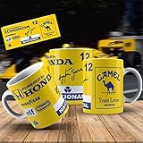 Mugtime (TM) – Ayrton Senna F1 Formel 1 Nacional Lotus Auto-Kaffeetasse, Keramik, 330