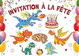 Edition Colibri 10 lustige Einladungskarten Dinosaurier Drachen für Kindergeburtstag Pizza essen (10863 FR)