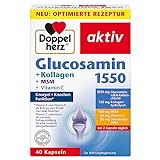 Doppelherz Glucosamin 1550 + Kollagen + MSM + Vitamin C - als Beitrag zur normalen Kollagenbildung für eine normale Knorpelfunktion - 40 Kap