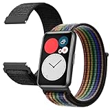 FMYODWU 2 Stück Schnellverschluss-Armband, elastisches Armband, kompatibel mit Gamma Samsung watch4/5 Huawei gt2/3 Armband, verstellbares Nylon atmungsaktiv Ersatz-Armband, Männer F