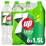 7UP Zero, Zuckerfreie Limonade mit Zitronen- und Limettengeschmack in Flaschen aus 100 Prozent recyceltem Material, EINWEG (6 x 1.5 l) (Verpackungsdesign kann abweichen)