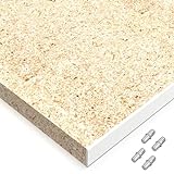 X57 Einlegeboden Regalboden Holzboden 19mm nach Wunschmaß max. 700mm breit x 600mm tief Zuschnitt Anfertigung 2mm Umleimer ABS Kante (Spanplatte)