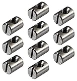 Gedotec Quermutter-Bolzen M6 zentrisch Möbel-Zylindermutter mit Gewinde Möbelverbinder Set - H10424 | 8 x 14 mm | Stahl blank | Rund-Muttern zum Schrauben | 20 Stück - Möbelbeschläge Schraubverb