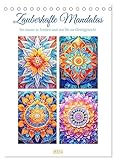 Zauberhafte Mandalas (Tischkalender 2024 DIN A5 hoch), CALVENDO Monatsk