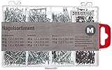 Metafranc Nagel-Sortiment 200 g - Drahtstifte & Kammzwecken im Set - Vorsortiert in praktischer Kunststoffbox - Geeignet für Haus, Werkstatt & Co. / Nagel-Set / Sortimentskasten / 947140