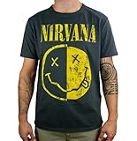Amplified Shirt Nirvana Spliced Smiley Charcoal (XXL)
