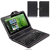 NAUC Tablet-Tasche-USB-Tastatur-Keyboard kompatibel für Odys Rise 10 / Space 10 Plus 3G Hülle C