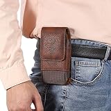 ORGCIUFB Handyholster Gürtelclip-Handyholster mit Kartenhalter, kompatibel mit Galaxy S25/S24/S23/S22 Plus, S24 FE, Premium-Handyholstertasche aus Leder, kompatibel mit Pixel 8/7/6/7a Hülle(Brown)