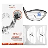 Vendix 152x Golf Impact Sticker - Wetterfestes Impact Tape für ganzjähriges Training um den Sweet Spot zu treffen (Driver)
