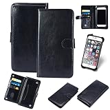 K-S-Trade Qualitativ & Innovativ 360° Hülle Für Asus ROG Phone 2 Schwarz Kunstleder Case Bookcase WalletCase Kunstlederederhülle Handyhülle,