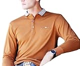 GAGA Herren Baumwolle Knopf Up Slim Fit Unicolor Poloshirt Top 1 XL, 1, XL
