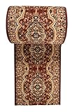 Läufer Teppich Flur in Braun Beige - Orientalisch Muster - Kurzflor Teppichlaufer Verona Kollektion 60 x 225