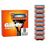 Gillette Fusion 5 Rasierklingen für Rasierer, 8 Ersatzklingen für Nassrasierer Herren mit 5-fach Klinge, Made in Germany