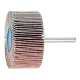 PFERD Fächerschleifer F / Korund Ø 60x30mm Schaft-ø 6mm A80 / 44498014 – für Feinschliff & Finish mit dem Geradschleifer oder Biegwellenantrieb