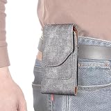 YRDUKJFDJ Smartphone-Halter Holster kompatibel mit iPhone XS Max,11 Pro Max,Premium-Ledertasche mit Gürtelclip, Handyhülle kompatibel mit Galaxy S25 Edge,24,S23,S22,S21 Plus Telefonholster(Gray)