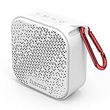 Hama Bluetooth-Lautsprecher Pocket 3.0 Box für Handy (kompakter Mini-Lautsprecher mit Bluetooth, AUX u. praktischem Karabiner klein, mobile Musikbox Bluetooth wasserdicht IP67, 14h Akku, 3,5W) weiß
