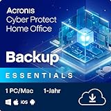Acronis Cyber Protect Home Office 2023 | Essentials | 1 PC/Mac | 1 Jahr | Windows/Mac/Android/iOS | nur Backup | Aktivierungscode per E