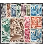 Goldhahn Französische Zone Württemberg Nr. 1-13 'Freimarken 1947' postfrisch ** Briefmarken für S
