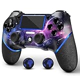 AceGamer Wireless Controller für PS4, Game Controller kompatibel mit PS4/Pro/Slim/PC Gamepad mit Turbo/Zurück Taste/Dual Vibration/6-Achsen Gyro Sensor/Touchp