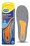 Scholl GelActiv Einlegesohlen Work für Arbeitsschuhe in 40-46,5 – Für stark beanspruchte Füße – 1 Paar Gelsohlen ,Schwarz/Orange/B