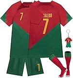 Fußball Trikot Kinder, Nor 7 Trainingstrikots T-Shirts und Shorts Fans Geschenk, Jungen Fussball Jersey Football Trik
