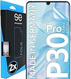 2x se® 3D SCHUTZFOLIE Transparent für Huawei P30 Pro,Selbstheilend, 100% Fingerabdruck & FaceID kompatibel, einfache blasenfreie Installation, Ultra-Klar, Stoß-Kratzfest, aus D