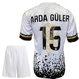 IHIMI Arda Guler R.Madrid #15 Drache Retro Limitierte Auflage, Trikot für Kinder und Shorts Sporttrikot, Fußballtrikot Trainingstrikots, Kinder Trikot Mit Kurz Fußballfans (152)