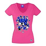 Volkspark Hamburg Streetwear Damen-Shirt 1887 Stars Pink XXL