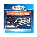 Personna Twin Pivot Plus Kartuschen mit Gleitstreifen für Rasierer Atra & Trac II, 6 Packungen mit je 10 Kling