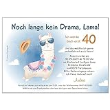 Unser-Festtag 30420 - Kein Drama Lama blaue Brille (60 Karten)