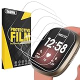 ECZOIL 4 Stück Displayschutz Kompatibel für Google Fitbit Versa 3,TPU Anti-Kratzer ohne Blasen Hohe Auflösung S