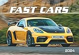 Fast Cars 2024 - Bildkalender 48,5x34 cm - mit vielen Zusatzinformationen zu den Luxuswagen - Technikkalender - Wandplaner - Wandk