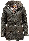 GAME Cantrell Padded Antique Waxed Jacket Brow