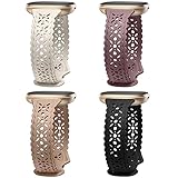 Charlam 4 Pack Lace Ersatzarmband Kompatibel für Fitbit Versa 3/ Versa 4/ Fitbit Sense/Sense 2 Armband, Weiche Silm Hohl-Out Sport Uhrenarmband Ersatz Armbänder für Frauen M
