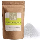 JKR Spices® 250g Zitronensäure Pulver Lebensmittelqualität E330 | Citronensäure als Säuerungsmittel und Konservierungsmittel zum Kochen und Backen | Als Entkalker oder Allzweckreinig