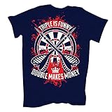 Herren Tshirt Dart Trikot Double Makes Money (mit Rückendruck) Größe S - 5XL