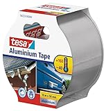 tesa Aluminium Klebeband / Selbstklebendes Aluminiumband für Reparaturen von metallischen Oberflächen / 10m x 50