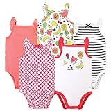 YYST Touched by Nature Unisex Baby Organic Cotton Bodysuits, Fruit, 18-24 M