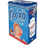 Nostalgic-Art Retro Kaffeedose, 1,3 l, Cacao Addicted – Geschenk-Idee für Nostalgie-Fans, Blech-Dose mit Aromadeckel, Vintage Desig
