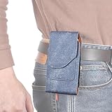 ORGCIUFB Handyholster Holster kompatibel mit iPhone 16E,16 15 14 13 12 11 Pro,XR,Premium Ledertasche mit Gürtelclip Handyhülle kompatibel mit Galaxy S25 S24 S23 S22 S21 Hülle(Blue)