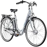 ZÜNDAPP Green 2.7 28 Zoll E-Bike E Cityrad Damenrad Pedelec Elektrofahrrad Damen Fahrrad 700c (grau, 48 cm)