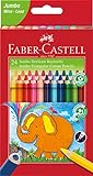 Faber-Castell 116524 - Jumbo Buntstifte dreikant, 5.4 mm, 24