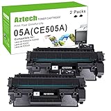 AZTECH Kompatibel Tonerkartusche als Ersatz für HP CE505A 05A CE505X 05X Laserjet P2035 P2055 P2035N P2055DN P2055D P2055X P2030 P2050 (Schwarz, 2er-Pack)