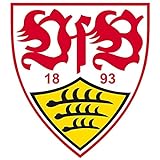 K&L Wall Art Fußball Fanartikel Wandtattoo VfB Stuttgart Logo Aufkleber 40x45cm Wandsticker Wappen Fussball Wanddeko selbstklebend entfernb